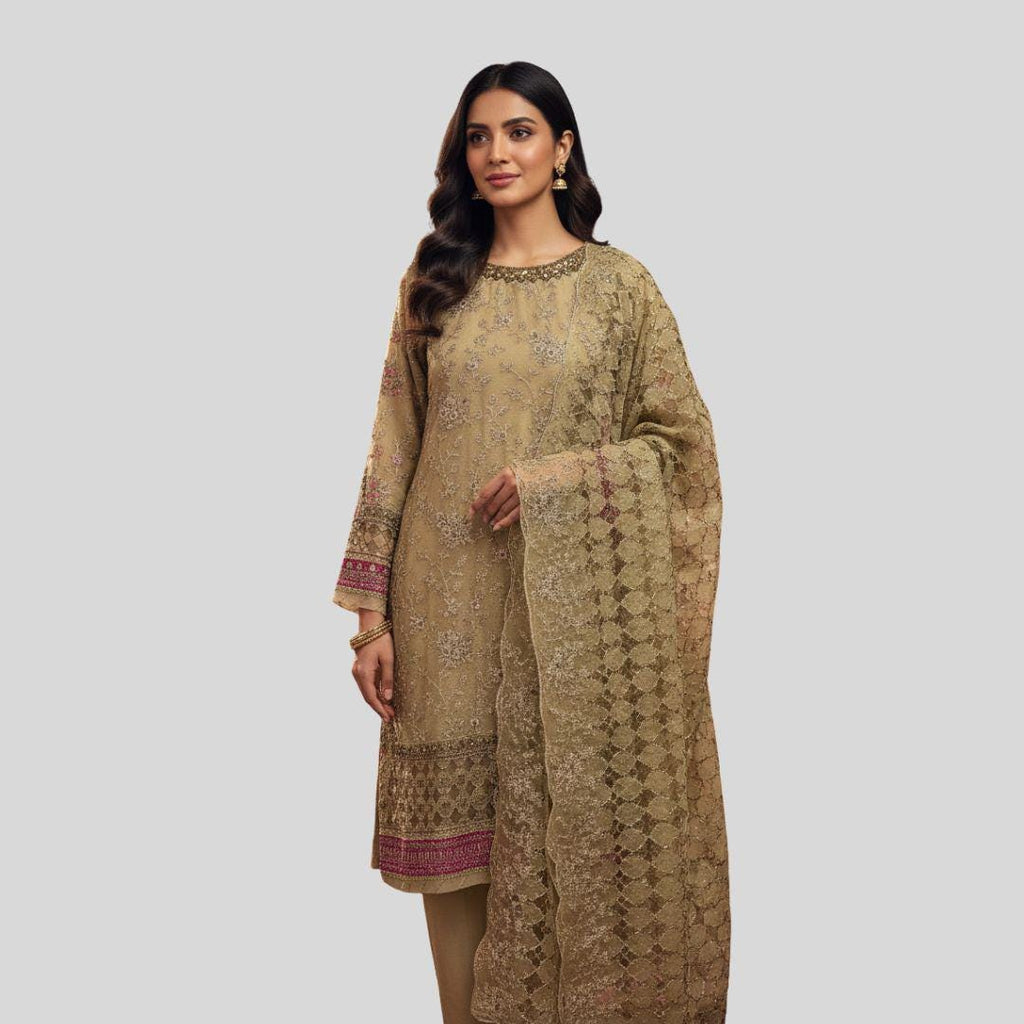 Embroidered Pakistani 3 Piece Suit for Women – Luxury Formal Salwar Kameez with Dupatta – Eid Outfit, Wedding Guest Dress